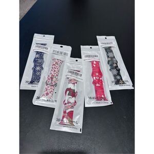 Christmas Holiday Watch Bands 38/40/41 mmL Stocking Stuffers NEW Lot of 5